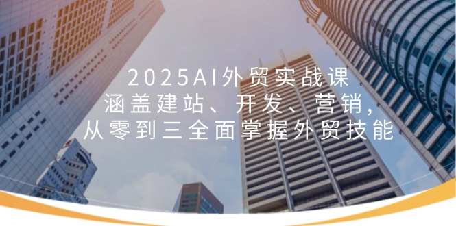 2025AI外贸实战课：涵盖建站、开发、营销, 从零到三全面掌握外贸技能-云创网
