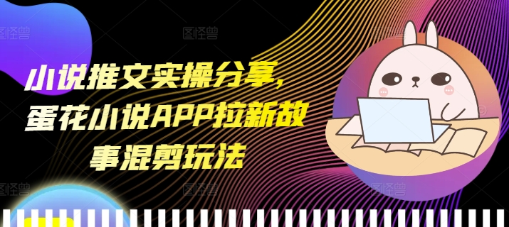 小说推文实操分享，蛋花小说APP拉新故事混剪玩法-云创网