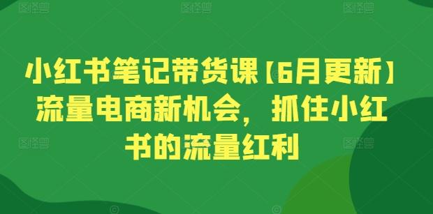小红书笔记带货课【6月更新】流量电商新机会，抓住小红书的流量红利-云创网